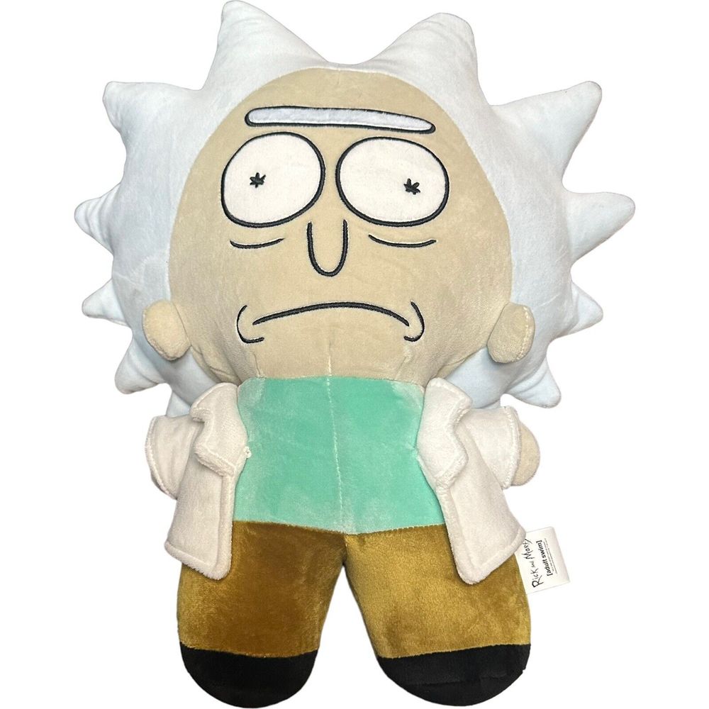 Rick and Morty Adult Swim Stuffed Animal Plush Ideen Large 16” Rare HTF Style